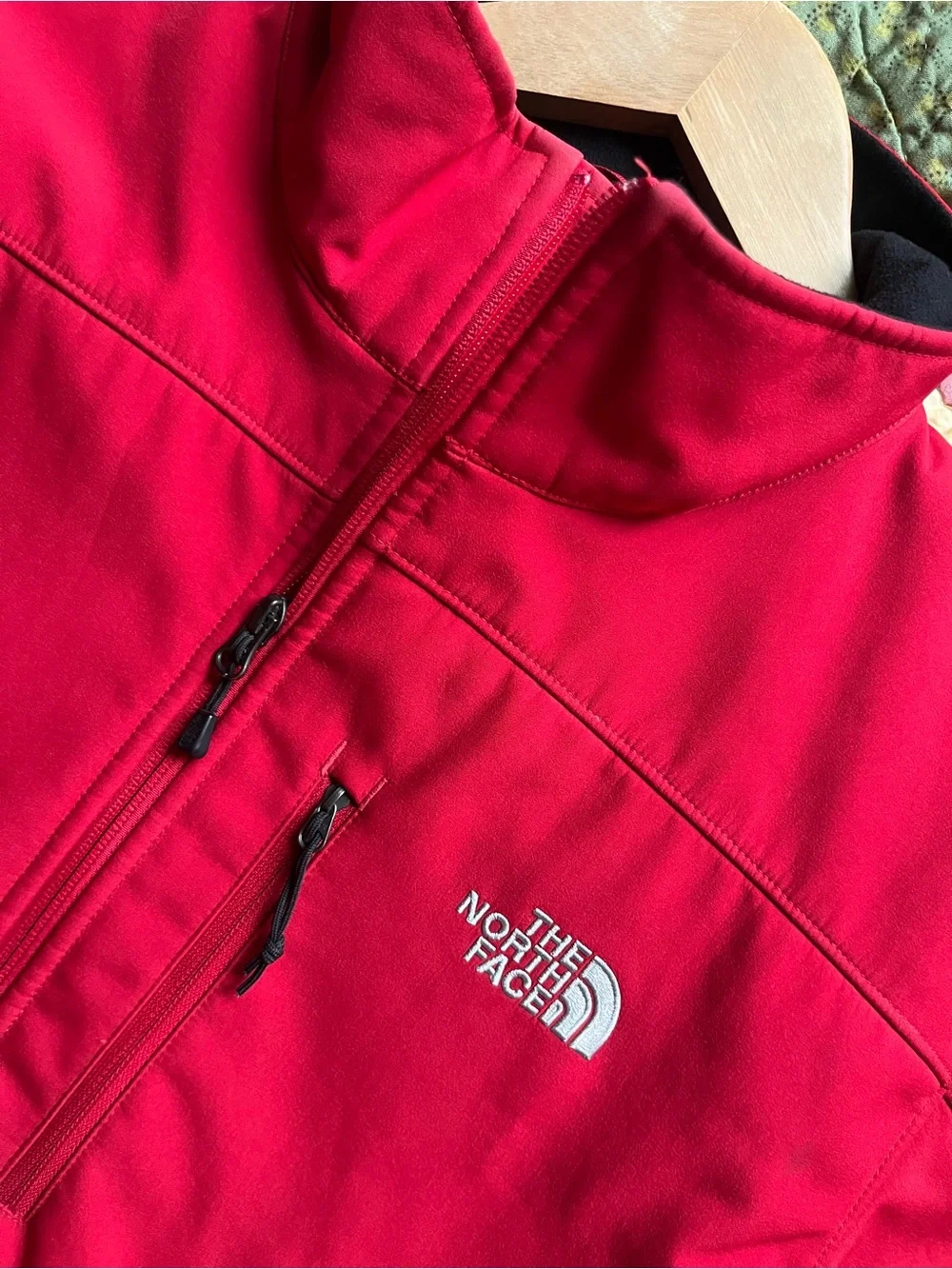 The North Face Red and Black Fleece-Lined Jacket